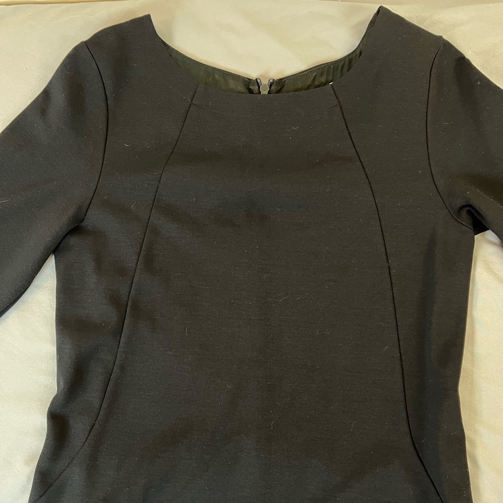 Joan Vass Quarter Sleeve Black Dress